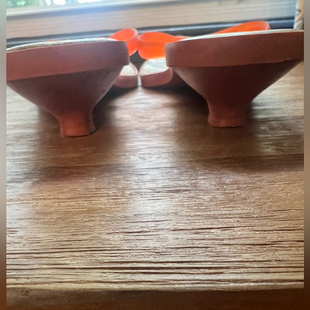 Coach kitten heel sandals.